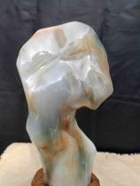 Graceful green material Burmese wood jade tree desk living room shop decoration 97 (Shan Xiqi Gallery)