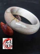 Spring rain rustle 62 circle mouth Burmese trees raw stone texture lumber jade tree fossil bracelet SZ4 Shanxi Qilang
