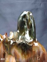 (Shan Xiqi Gallery)Qingyun straight up big green material Myanmar woodized Yushu fossil desk decoration lucky decoration 74