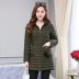 Áo khoác cotton mới 2018 cho nữ dài phần mỏng mảnh mai giảm béo Hàn Quốc phiên bản nhíp cotton mùa đông xuống áo khoác cotton shop áo phao nữ Bông