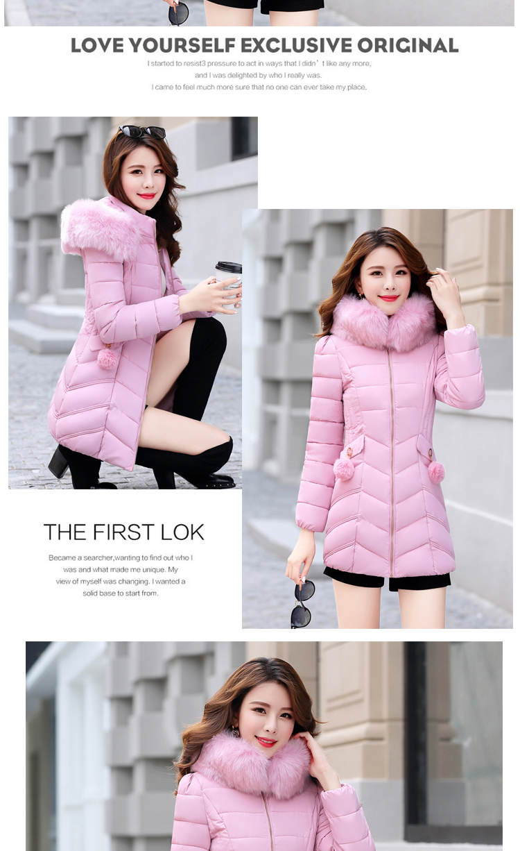 Bộ đồ cotton mới cho nữ dài Phần phiên bản Hàn Quốc của áo khoác giảm béo mỏng cho phụ nữ giải phóng mặt bằng chống mùa phục vụ đặc biệt áo phao nữ lông vũ