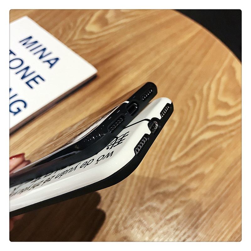 Nguyên tắc của tôi chỉ là một cái nhìn vào tâm trạng Apple x / xs max / xr điện thoại di động vỏ thủy tinh thương hiệu văn bản iphone8 / 7plus mềm bao gồm tất cả những người yêu thích silicone 6s thả tay áo bảo vệ - Phụ kiện điện thoại di động ốp lưng oppo f3