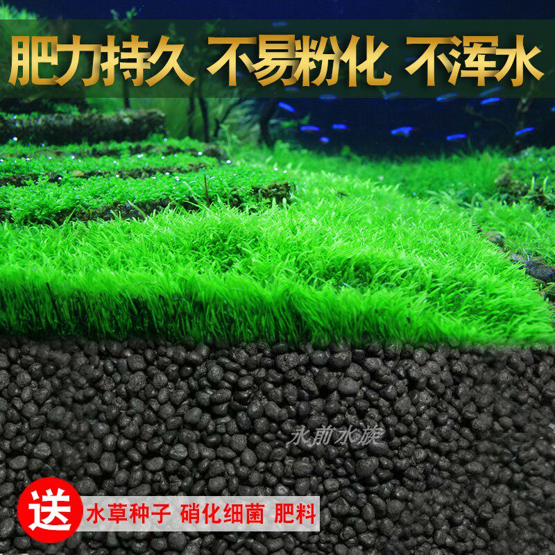 Fish tank water grass mud planting soil water grass bottom sand water purification nutrient soil landscaping mud bulk wash-free mud base fertilizer seeds