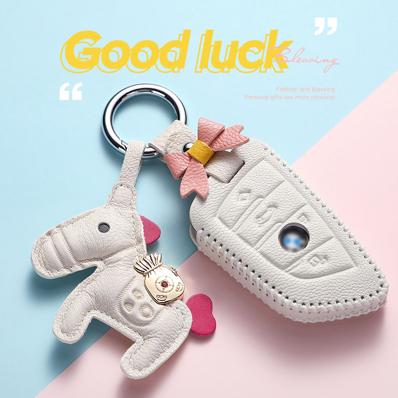 Suitable for BMW 5 series key cover 530 genuine leather x1 fashion x6 car x3 bag x5 five series 2019 model 525 buckle