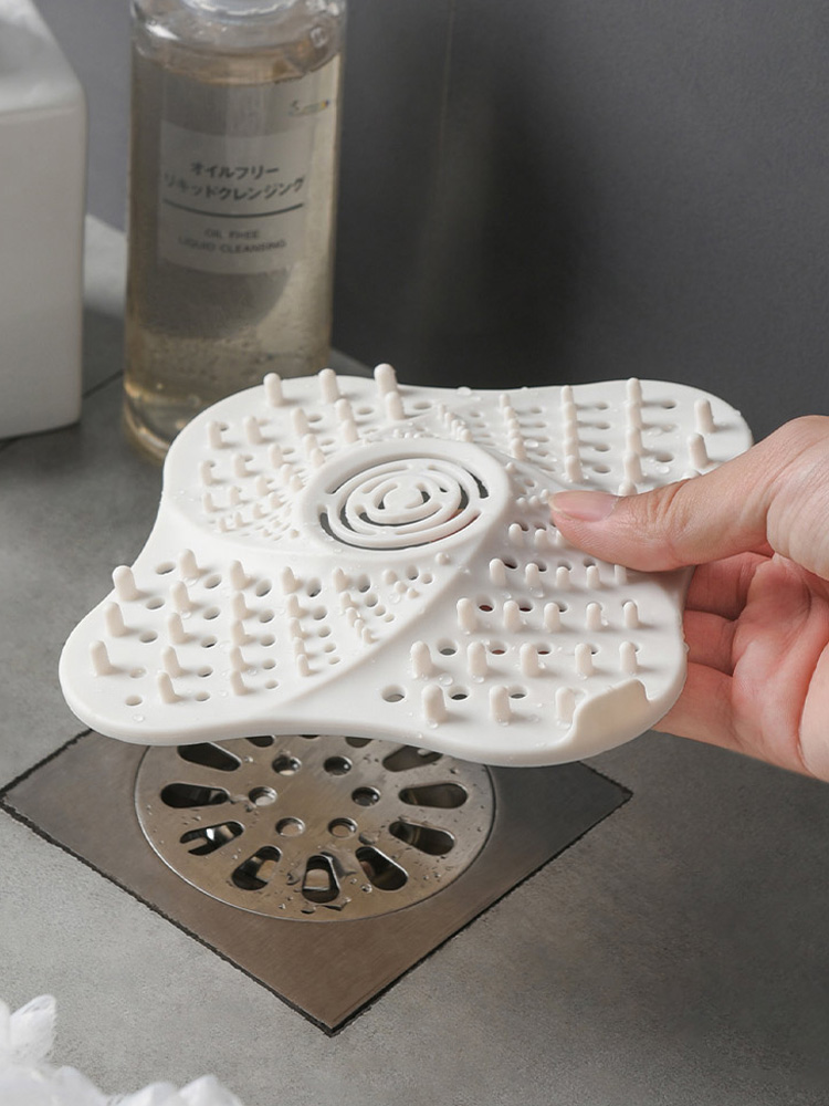 Kitchen sink stopper Powder room floor drain cover Sink sewer deodorizer Push-on floor drain cover Deodorizer cover