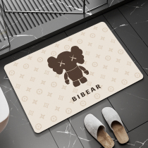 Bathroom Ground Mat Toilet Toilet Silicon Algae Mud Suction Pad Foot Cushion Home Door-to-door Entry Doormat Anti Slip Carpet