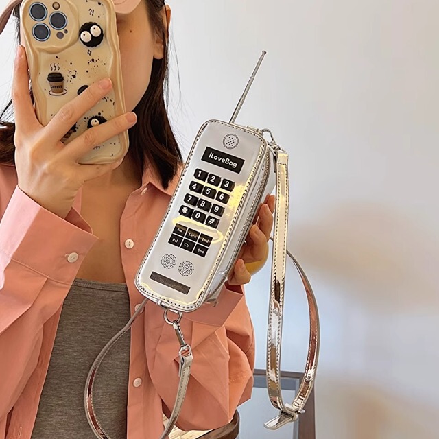 Quirky Bag in the Same Style as Internet Celebrities, Hot Girl Style, Trendy Korean Spoof Phone-Shaped Crossbody Bag for Girls Quirky Bag in the Same Style as Internet Celebrities, Hot Girl Style, Trendy Korean Spoof Phone-Shaped Crossbody Bag for Girls