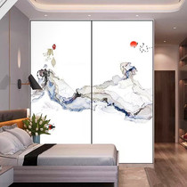 Wardrobe door sliding door custom-made simple solid wood sliding door net red sliding door Wardrobe sliding door custom push-pull sliding door