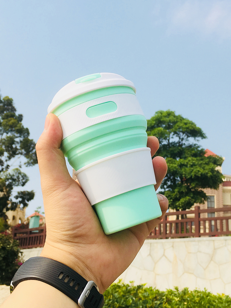 Simple summer portable cup Net red forest fresh cute folding travel coffee cup creative personality trend