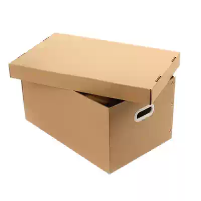 Packing paper storage box with lid large moving finishing carton clothes quilt storage artifact turnover box hard thick
