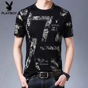 Playboy ngắn tay áo thun nam 2020 phiên bản xu hướng hip-hop áo khoác nam lụa băng T-shirt Hàn Quốc mùa hè của nam giới