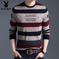 Playboy Mens Long Sleeve T-shirt 2020 Autumn Korean Slim Knitted Mens Tide Tide T Top
