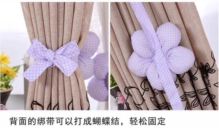 Hàn Quốc vải ren hoa dây đai rèm khóa hoa bó phòng ngủ rèm clip hoa mặt trời hoa hồng - Phụ kiện rèm cửa rèm cửa kéo dây