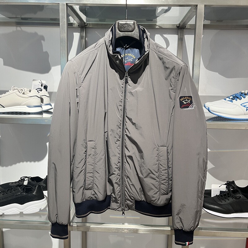 Paul Shark Men's Autumn/Winter Mancini Collaboration 130 High-Temperature Technology Fabric Jacket Cotton Coat Paul Shark Men's Autumn/Winter Mancini Collaboration 130 High-Temperature Technology Fabric Jacket Cotton Coat