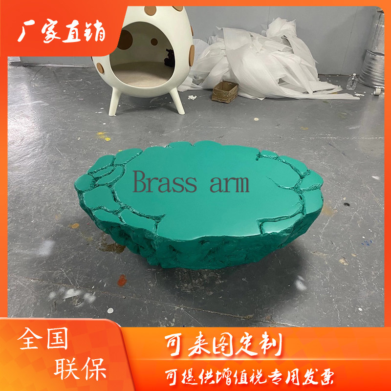 Ancient style creative new rock tea several tables sales building models design furniture FRP steel mesh red edge