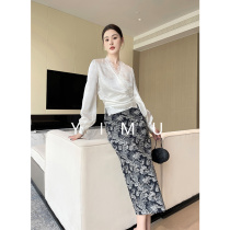 White acetic acid French design beautiful shirt high - feel luxury 2024 new spring female clothing coat