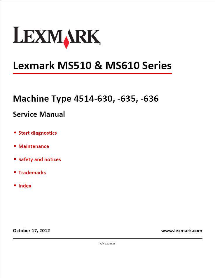 Lexmark printer Lexmark MS410 MS610 maintenance manual fault code firmware upgrade software