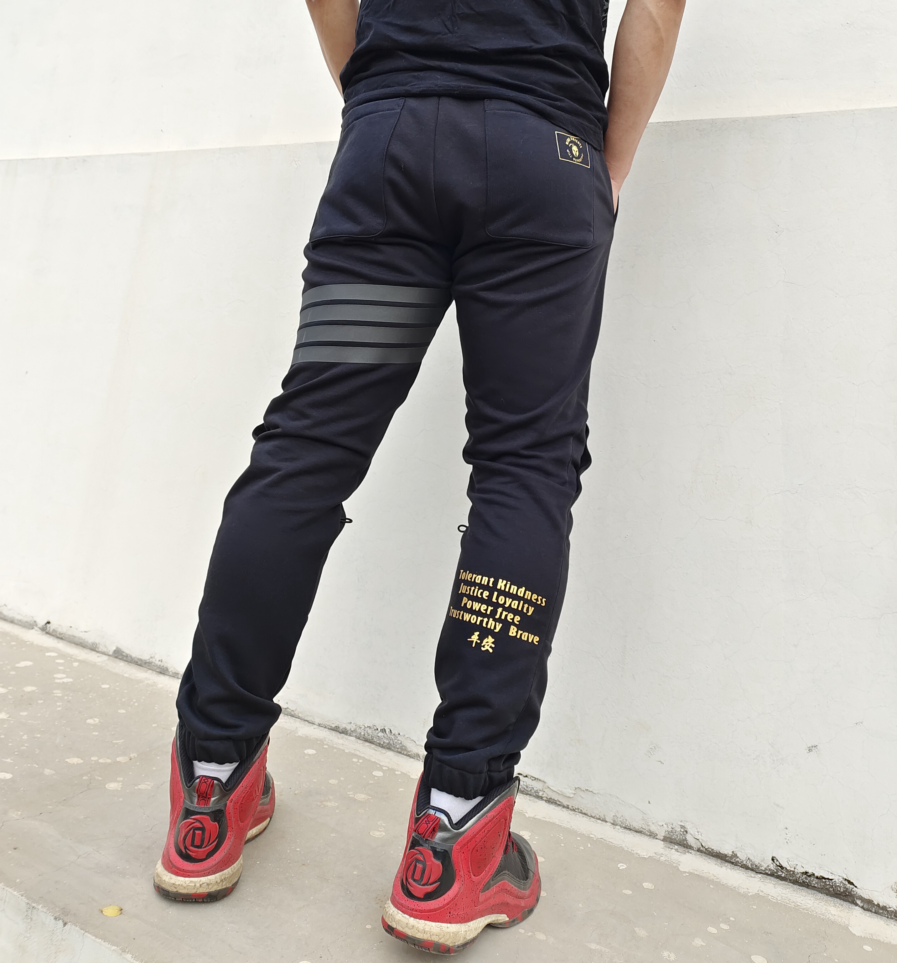 WK Wing Rider Moron Locomotive Retro Commute Anti-Fall Racing Sports Riding Pants Coffee Mesh Red Welfare VESPA
