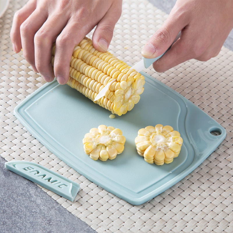 Ceramic fruit knife blow fruit peeler PiQi small chopping block accessories three - piece suit small household kitchen tools