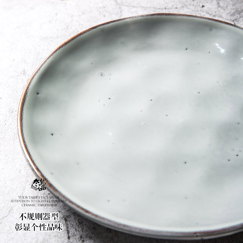 Europe type restoring ancient ways is the dish dish dish household creative move ceramic plate plate beefsteak dish simple breakfast tray