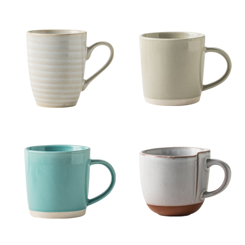 European simple ceramic cup new tide mark cup high - capacity household glass coffee cup cup move