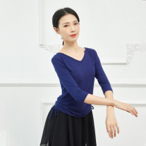 Dance practice sweatshirt female V neckline Modale dance suit Classical Dance Body Modern Dance blouses Dancing Costume