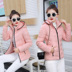 Áo khoác nữ mùa đông 2018 mới ngắn phiên bản Hàn Quốc của chiếc áo khoác cotton mỏng cho học sinh mỏng áo ấm phao nữ Bông