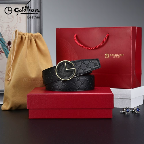 Jinlilai Belt Men's Men's Belt Подлинная кожа 2025 Новая автоматическая пряжка подлинная высококлассная модная бренда модная бренда молодых людей