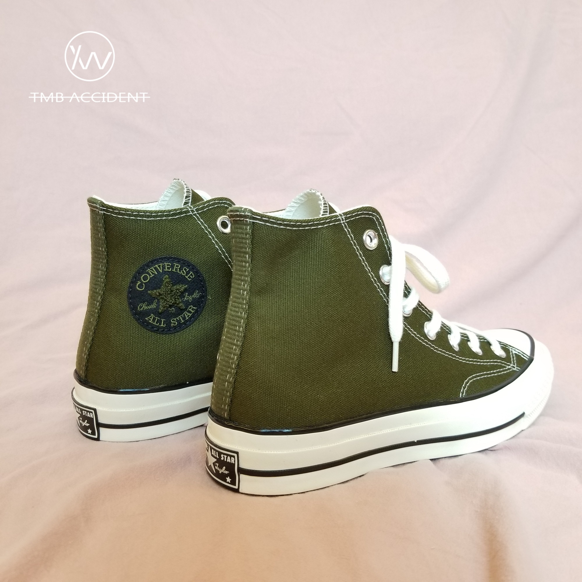 olive green converse shoes