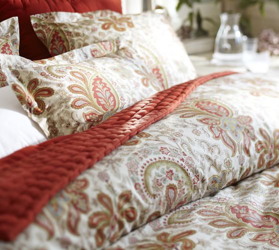 New York Lower City Park imported American atmosphere red wo pattern convolvulus printed organic cotton quilt cover pillowcase