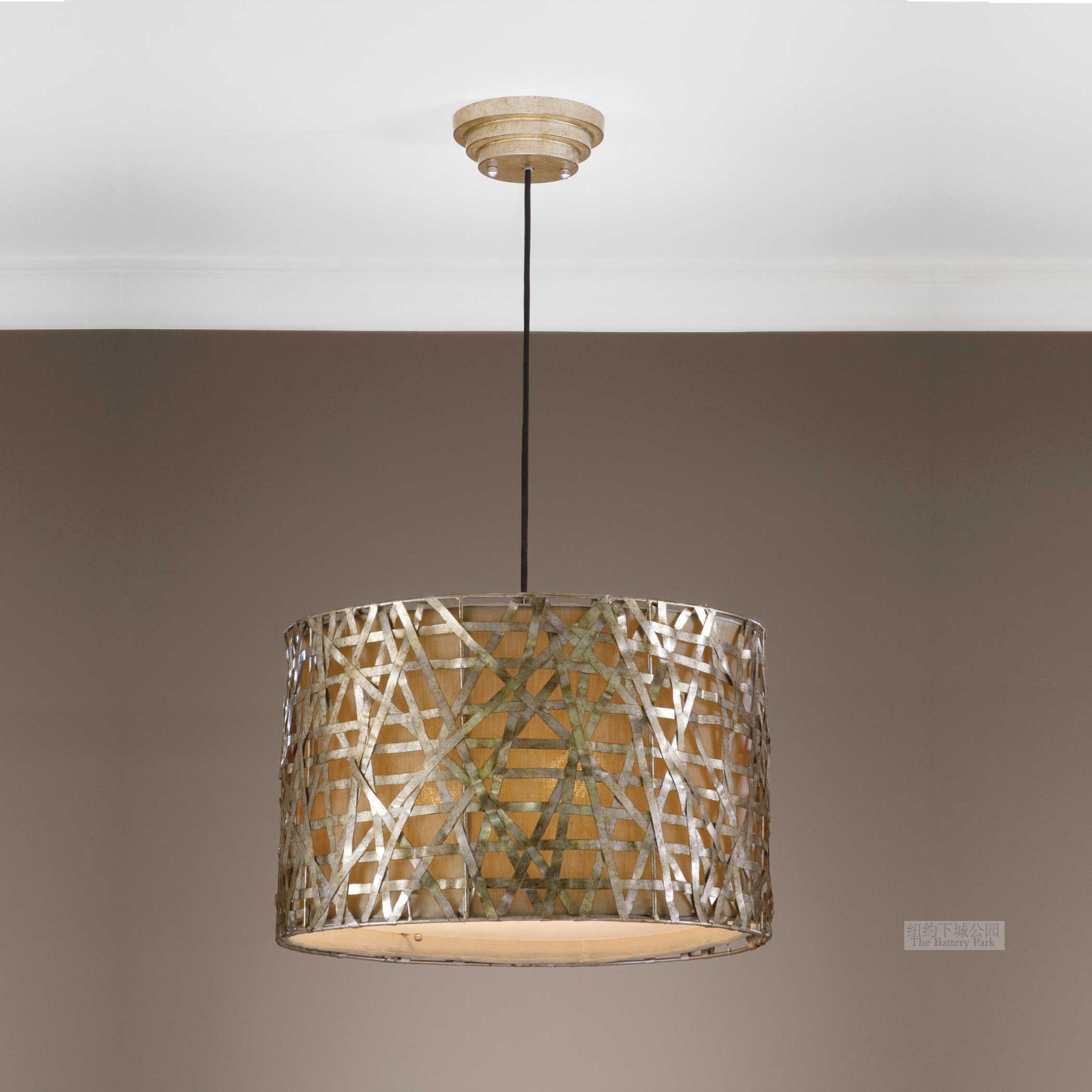 New York Lower City Park imported uttermost Andes braided metal champagne luster modern decorative chandelier