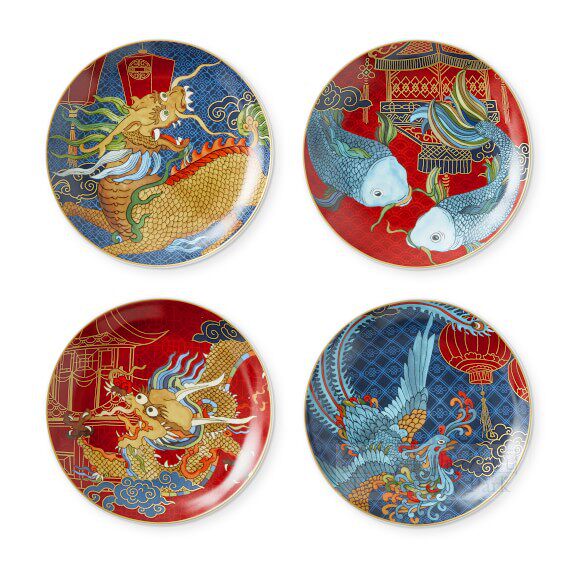 New York Lower City Park Imports Full Moon Oriental Xiangrui Styled Dessert Disc Group Sharappan Group 