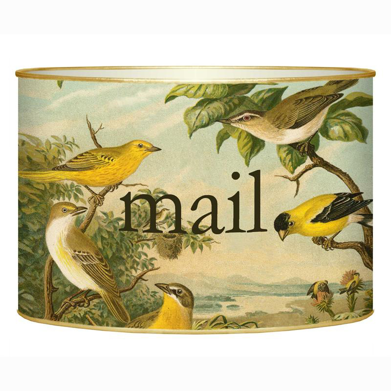 New York Lower City Park Imports White Rose Chubbiter Hundred Birds Garden Retro Iron Mailbox Entrance Containing Box Wall Decoration 