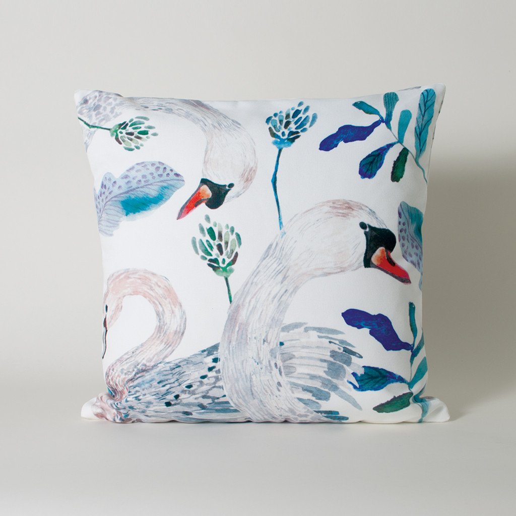 Spot New York Lower City Park Imports elegant white swans Dance Fairy cotton Cotton Cushions Lean to Pillow Living Room Bedrooms 