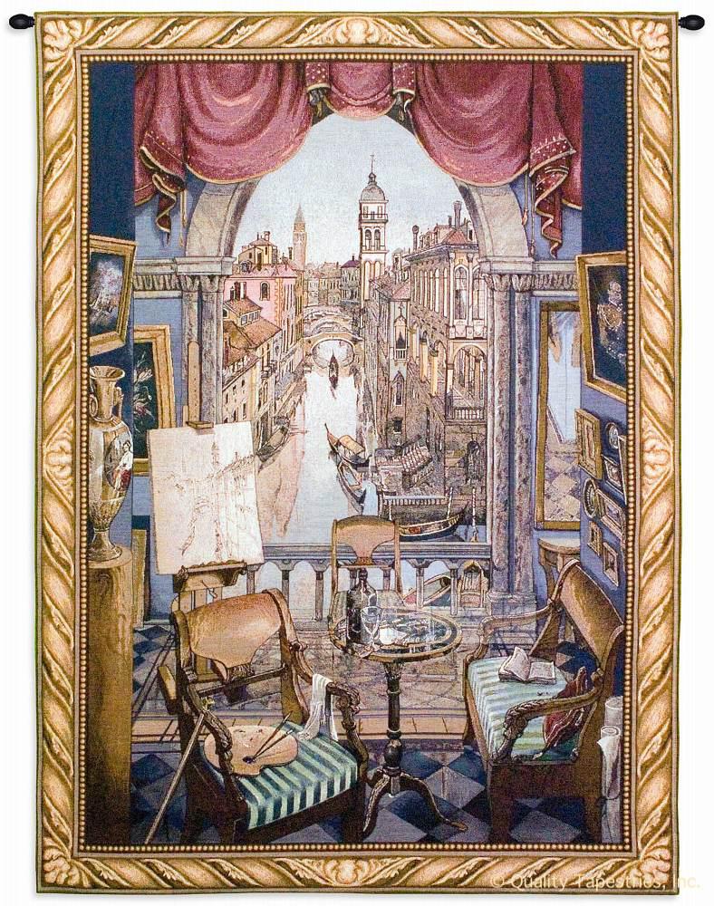New York City Lower City Park nhập khẩu các studio nhìn ra Băng vải bông Venice Riverview 96x134 - Tapestry thảm vải decor