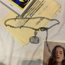 New Net red metal chain belt female outside tide ins flash Diamond Wild mini bag belt decoration waist chain