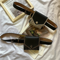 New heavy industry rhinestone inlaid small bag belt female decoration fashion versatile mini running bag tide ins belt bag