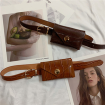 New Korean version Mini trendy belt packet 100 lap pin buckle belt decorated retro wind belt female Ins tide