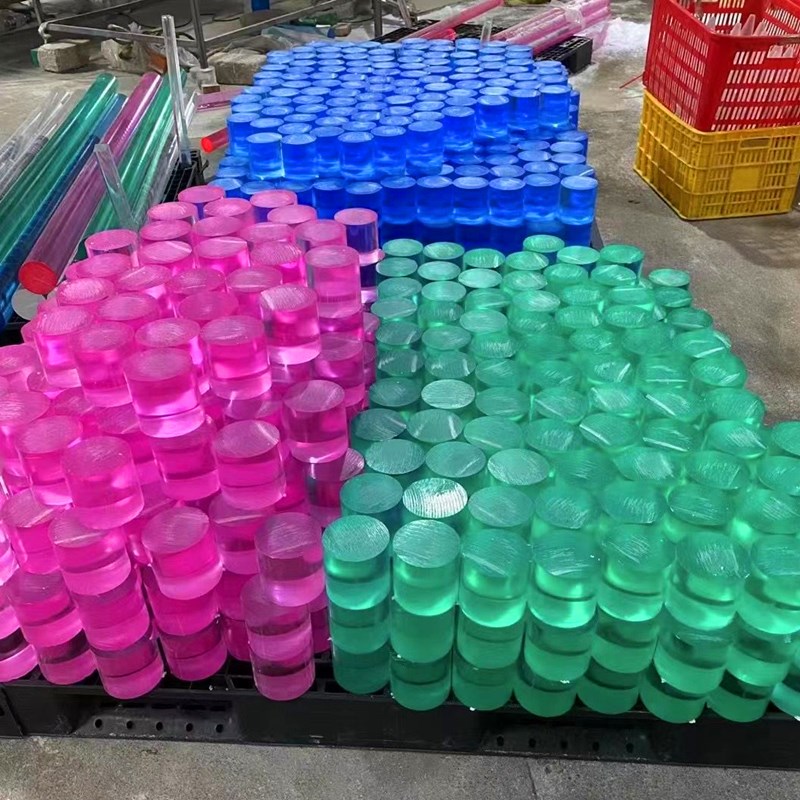 Source manufacturers direct supply diameter 30mm complete specifications acrylic PMMA acrylic cylindrical transparent color stick