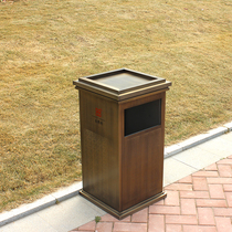 High-end sales department hotel trash can club lobby KTV stainless steel garbage shopping mall storage peel box