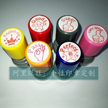 Good Pass English star Very good Perfect Super English Teacher seal