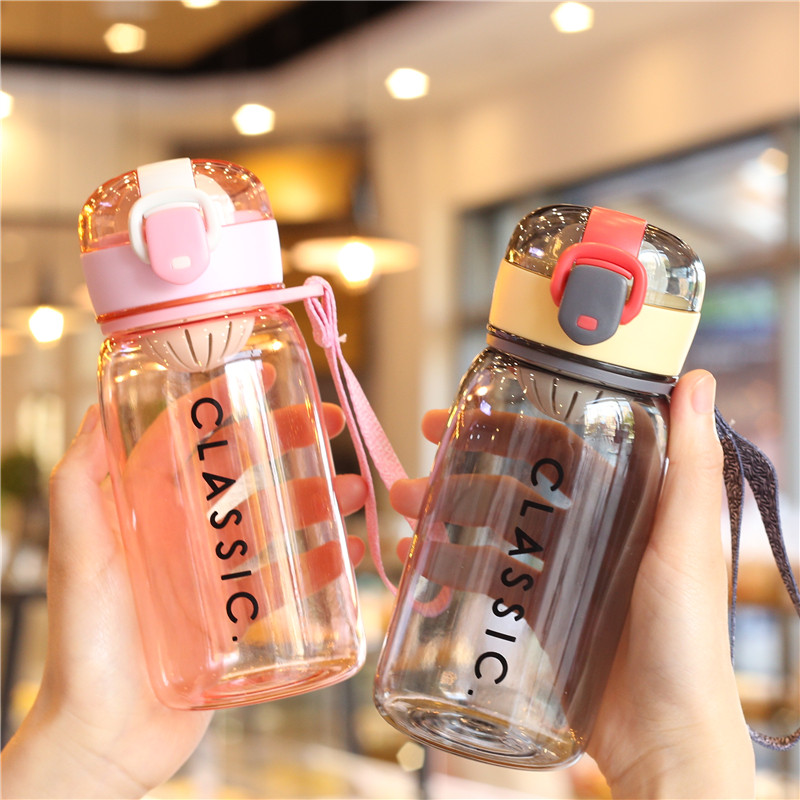 Net Red Cute Classic Water Cups Children Out Teen Girl Portable Elementary School Tea Cup Anti-Fall Straight Drinking Kettle