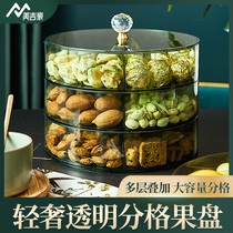 Dried fruit tray Home 2021 New dried fruit box Living room minimalist modern candy tray melon sub-pan snack containing box