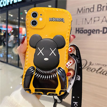 Suitable for violent bear apple 12 mobile phone shell new iphone11 lens full package 12promax small brute waist 12pro female boomer 11promax cartoon xsm