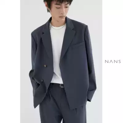 (NANS) DOUBLE-BREASTED side seam pocket casual suit DOUBLE-BREASTED BLAZER