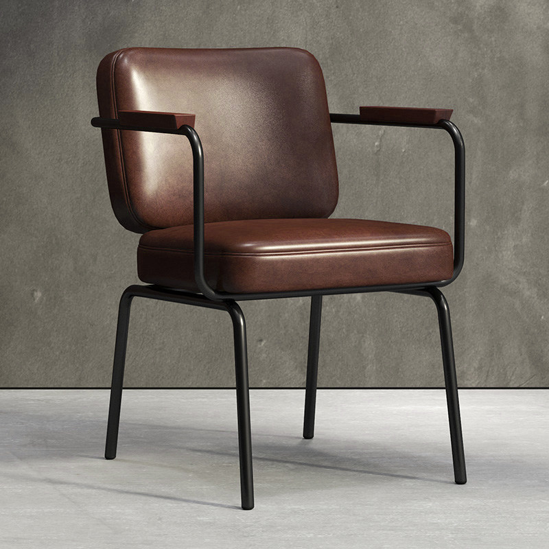 Computer office chair Modern simple home Nordic backrest Dining chair Guest armrest Flashlight Brain chair Boss office chair