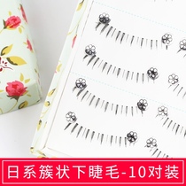 Pineapple girl natural soft false eyelashes under eyelashes naked makeup light black black B01 eye tail longer day