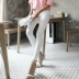 Moting mùa thu đông mặc quần legging nữ sọc bó sát eo cao đã mỏng 9 điểm chân quần quần size lớn quần đùi nữ Quần tây thường
