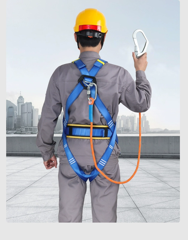 Đai an toàn làm việc trên cao năm điểm của Golm Đai an toàn toàn thân ngoài trời trọn bộ dây an toàn điều hòa không khí móc đôi dây đai an toàn điện lực