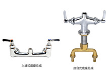 High-pressure shower faucet hotel restaurant commercial kitchen dishwasher pressurized spray flush hot and cold faucet base table